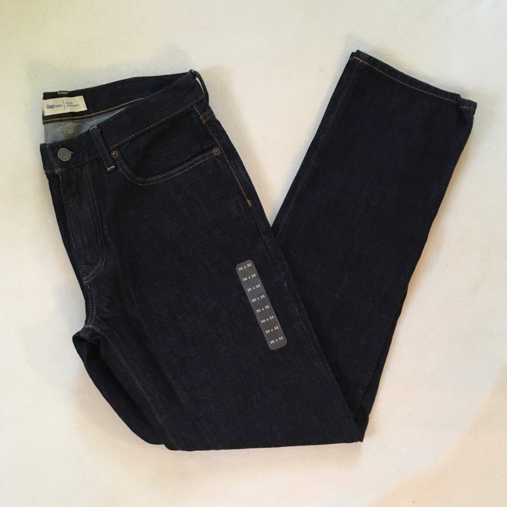 NWOT Gap Straight Leg Dark Wash Jeans